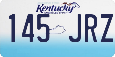 KY license plate 145JRZ