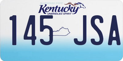 KY license plate 145JSA