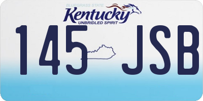 KY license plate 145JSB