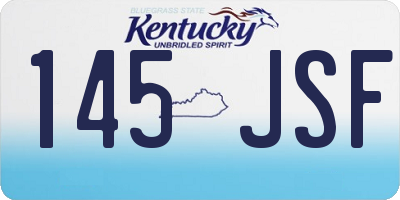 KY license plate 145JSF