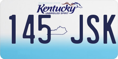 KY license plate 145JSK