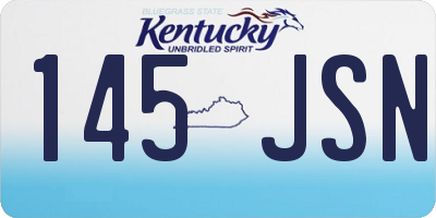 KY license plate 145JSN