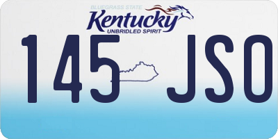 KY license plate 145JSO