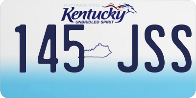 KY license plate 145JSS