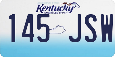 KY license plate 145JSW