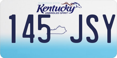 KY license plate 145JSY