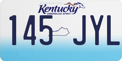 KY license plate 145JYL
