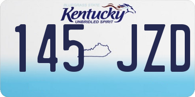KY license plate 145JZD