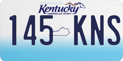 KY license plate 145KNS