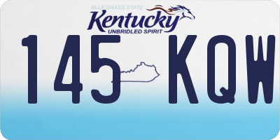 KY license plate 145KQW