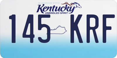 KY license plate 145KRF