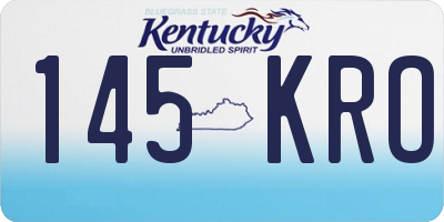 KY license plate 145KRO