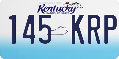 KY license plate 145KRP