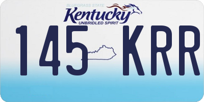 KY license plate 145KRR