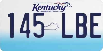 KY license plate 145LBE