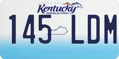 KY license plate 145LDM