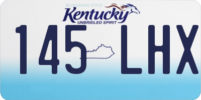 KY license plate 145LHX
