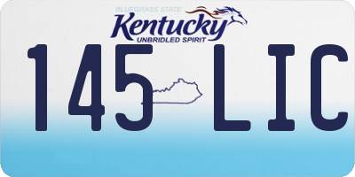 KY license plate 145LIC