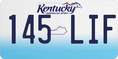 KY license plate 145LIF
