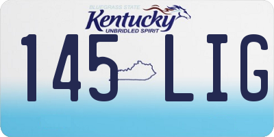 KY license plate 145LIG