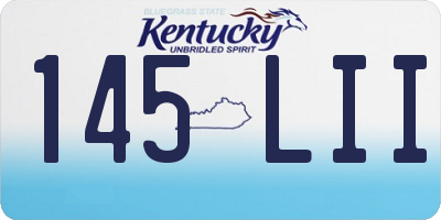 KY license plate 145LII