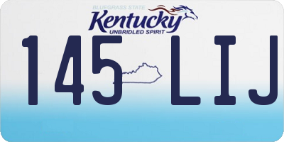 KY license plate 145LIJ