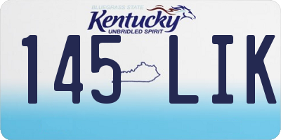 KY license plate 145LIK