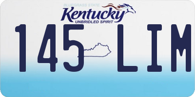 KY license plate 145LIM