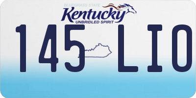 KY license plate 145LIO