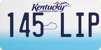 KY license plate 145LIP