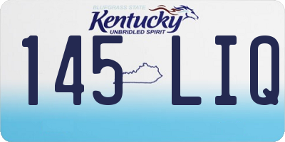 KY license plate 145LIQ