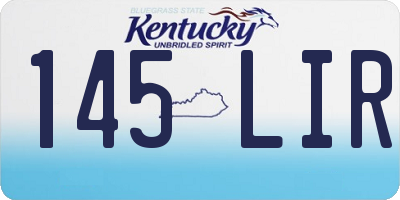 KY license plate 145LIR