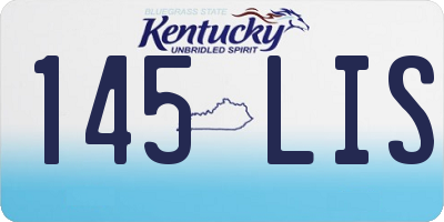 KY license plate 145LIS