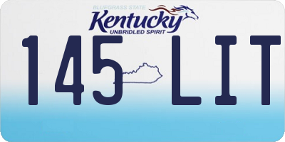 KY license plate 145LIT