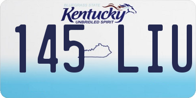KY license plate 145LIU