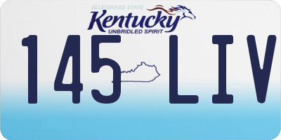 KY license plate 145LIV
