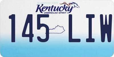 KY license plate 145LIW
