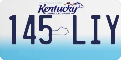KY license plate 145LIY