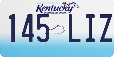 KY license plate 145LIZ