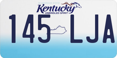 KY license plate 145LJA