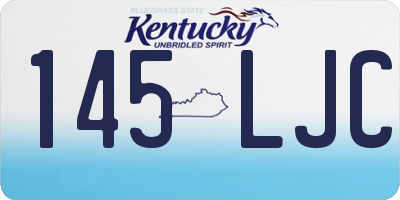 KY license plate 145LJC