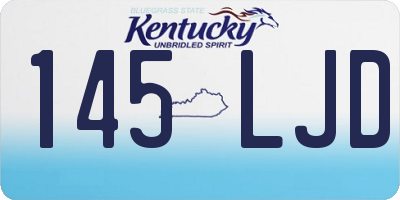 KY license plate 145LJD