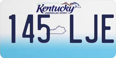 KY license plate 145LJE