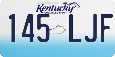 KY license plate 145LJF