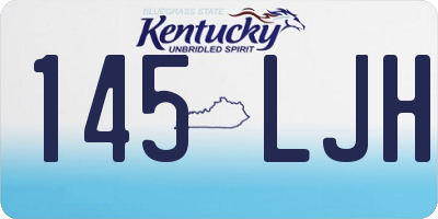 KY license plate 145LJH