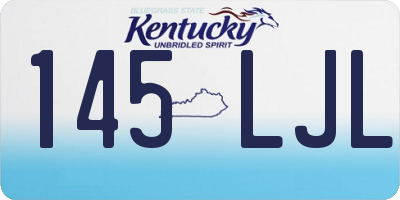 KY license plate 145LJL
