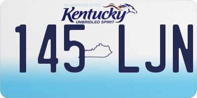 KY license plate 145LJN