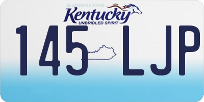 KY license plate 145LJP
