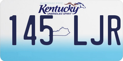 KY license plate 145LJR
