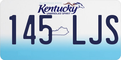 KY license plate 145LJS